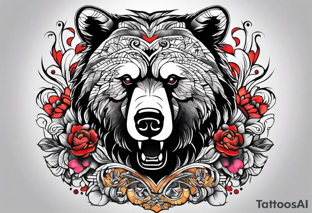 Dancing bear tattoo idea