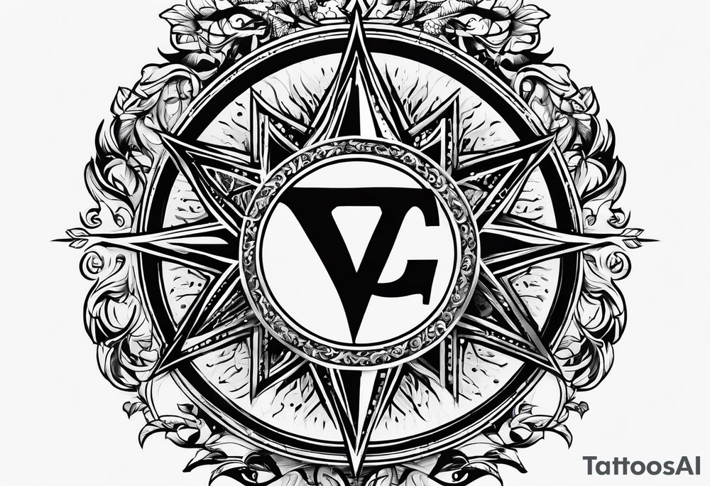 Supernatural logo with letters "eg" tattoo idea