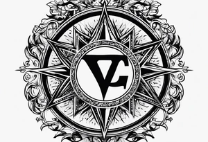Supernatural logo with letters "eg" tattoo idea