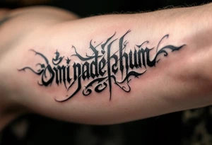 Mantra Script (e.g., "Om Mani Padme Hum") – A sacred Tibetan or Sanskrit phrase, done in elegant script or calligraphy, wrapping around arms or spines. tattoo idea