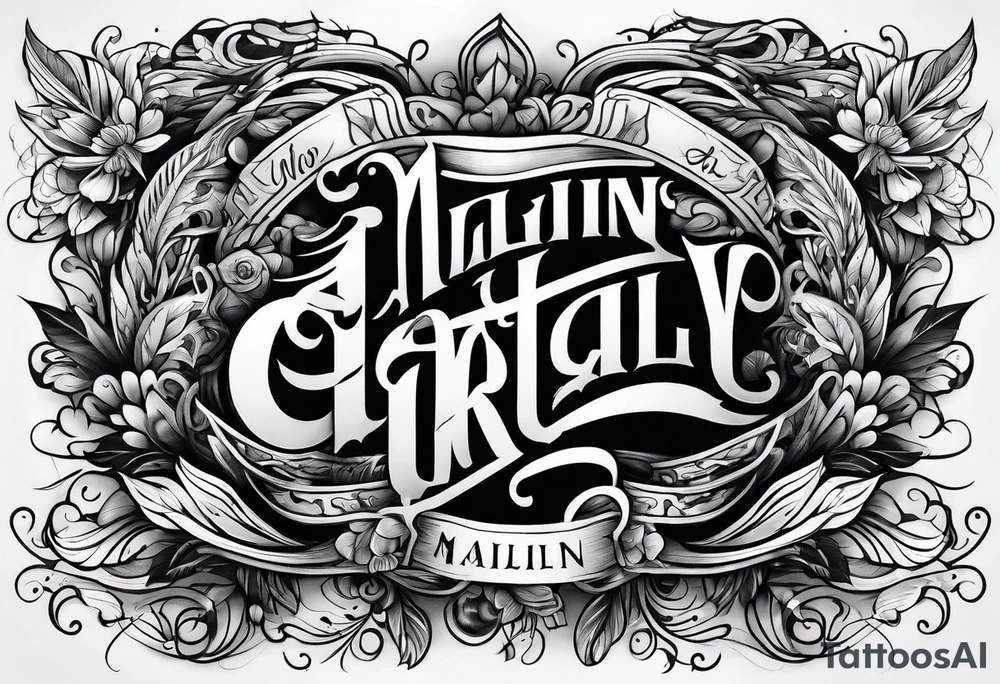 MALIN lettering tattoo idea