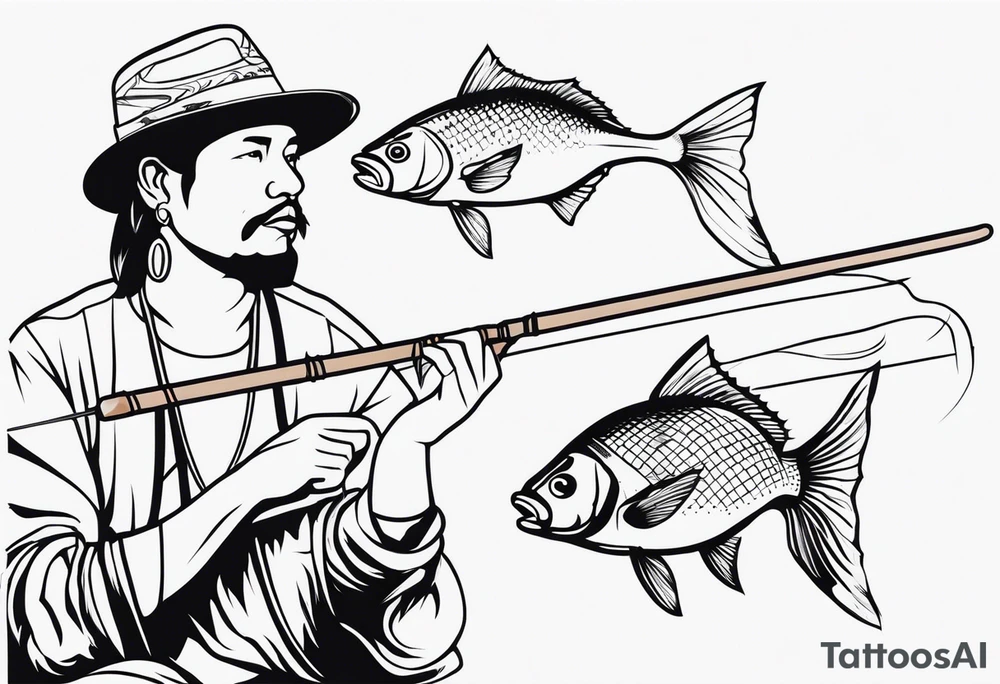 Native fisherman tattoo idea