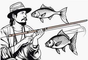 Native fisherman tattoo idea