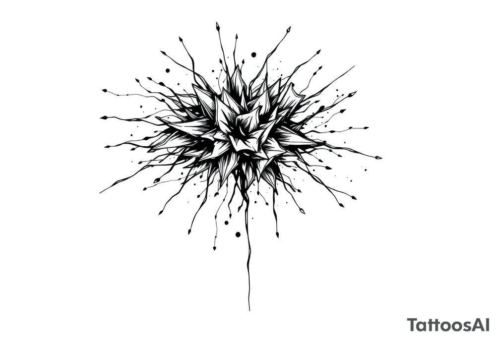 Confusion and pressure in thin lines tattoo idea