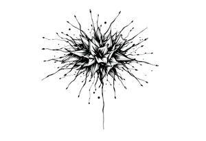 Confusion and pressure in thin lines tattoo idea