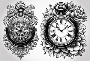 Pocket watch tattoo idea