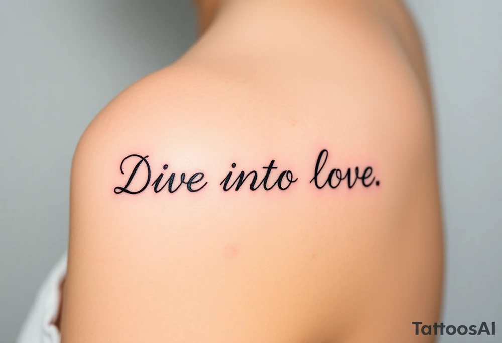 Dive into love tattoo idea