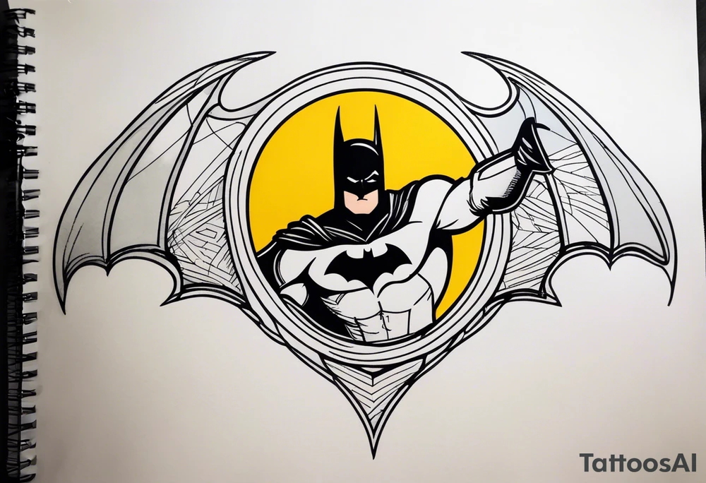 batman with robin tattoo idea