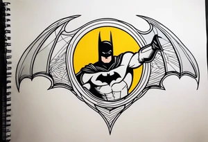batman with robin tattoo idea