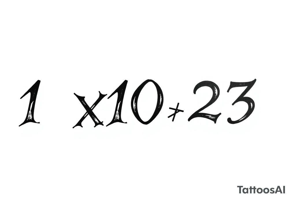 1x10^23 tattoo idea