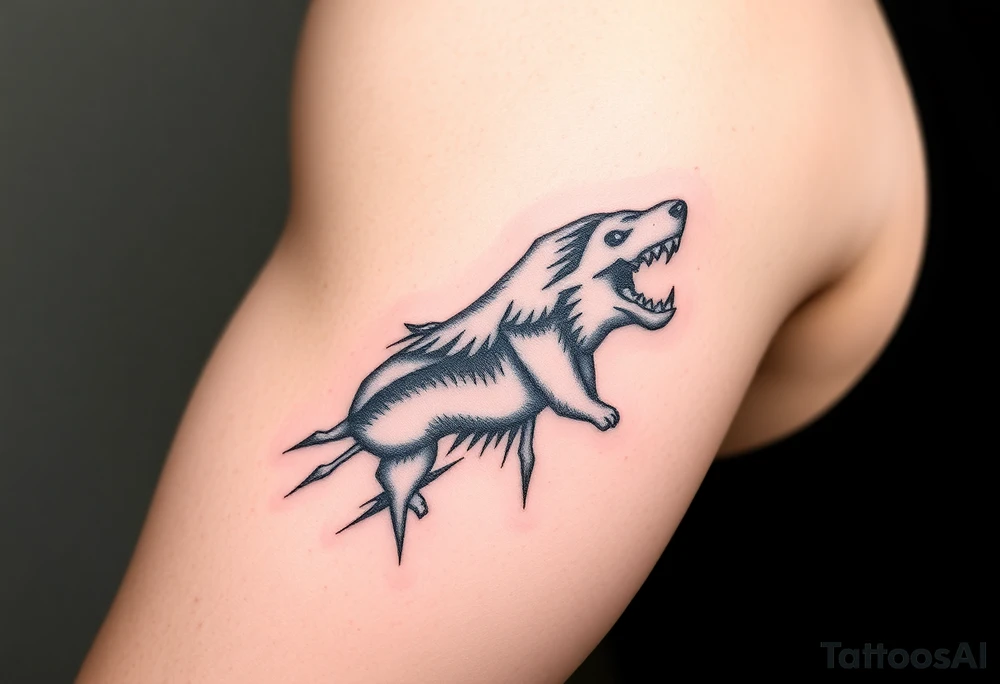 small canadian nature themed on the bicep tattoo idea