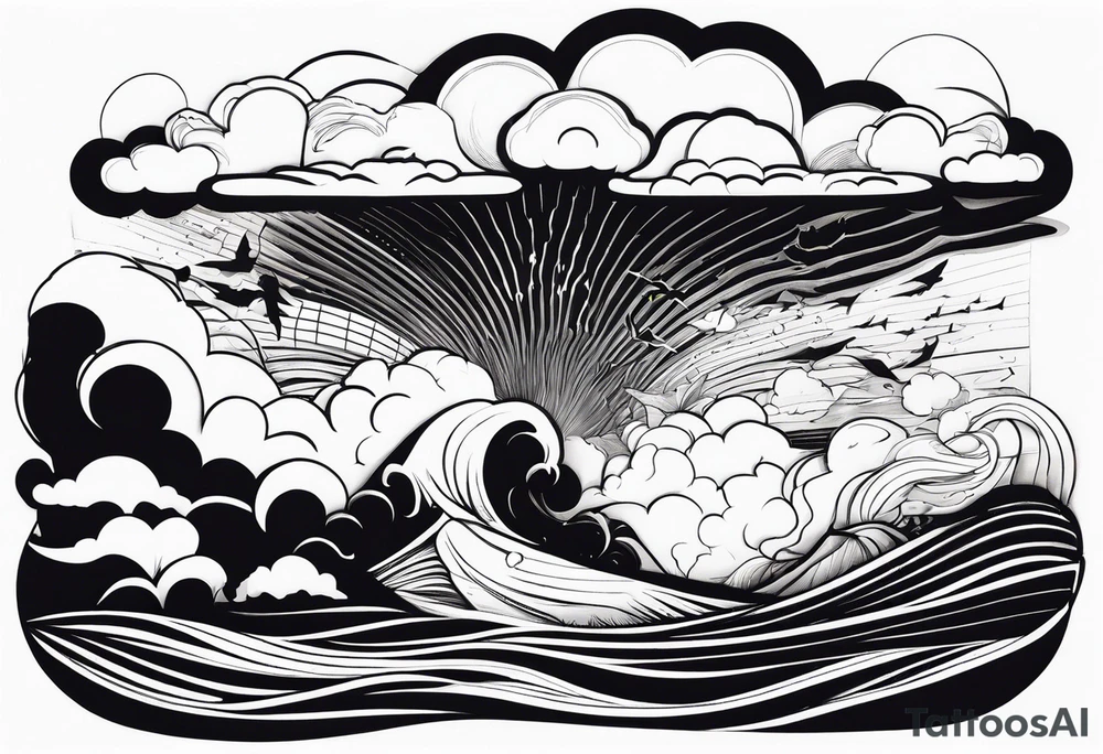 All living is storm chasing tattoo idea