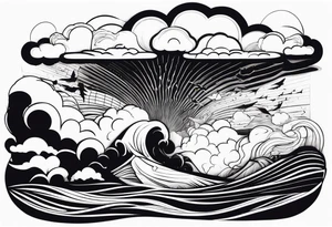 All living is storm chasing tattoo idea