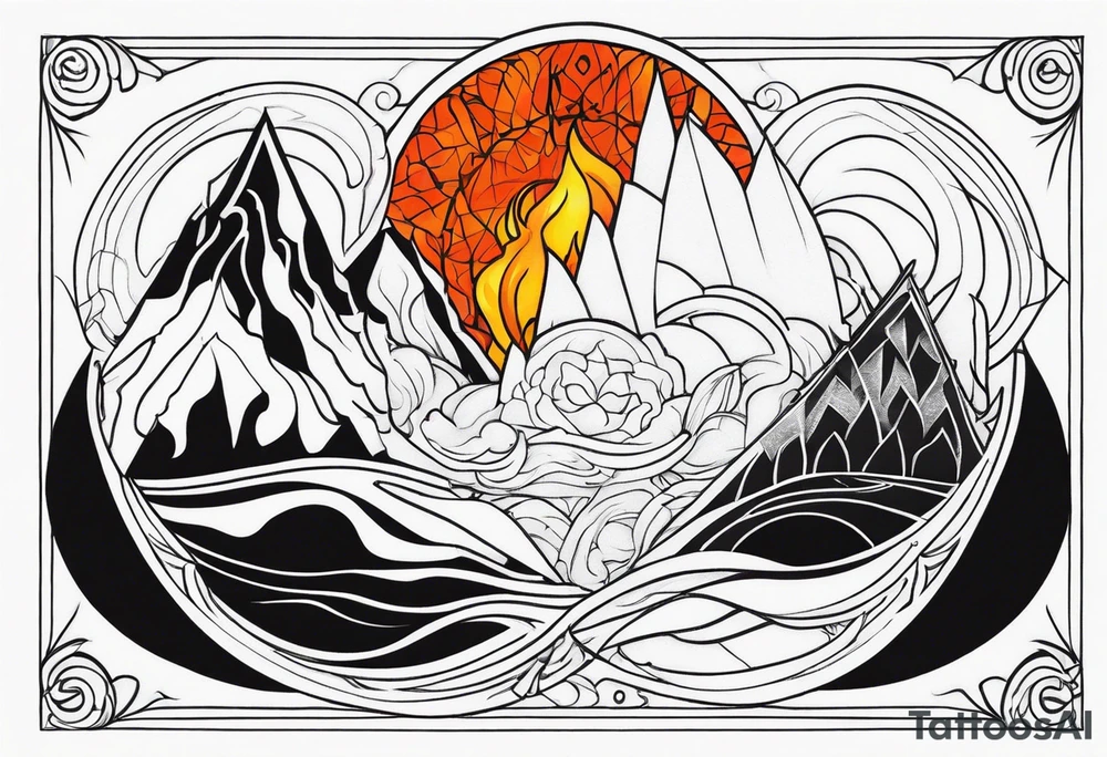 Fire and Ice tattoo idea