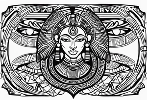 african, egyptian cultural tattoo idea