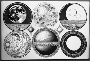 Lunar phases tattoo idea