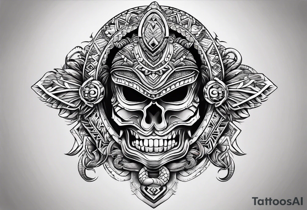 Aztec snake tattoo idea