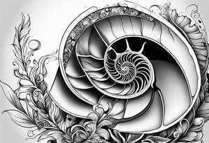 nautilus shell tattoo idea