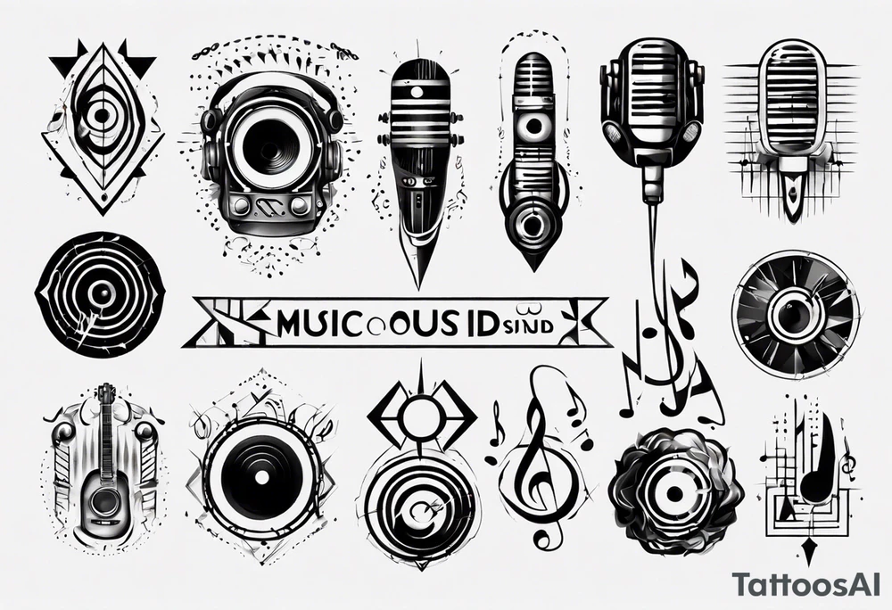 music sound tattoo idea