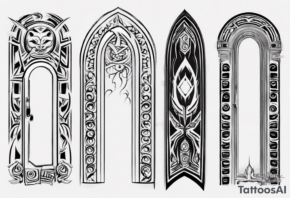 portal door frame tattoo idea