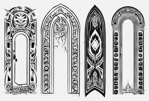 portal door frame tattoo idea