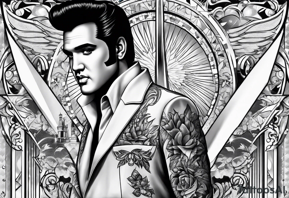 Las Vegas Wedding elvis tattoo idea