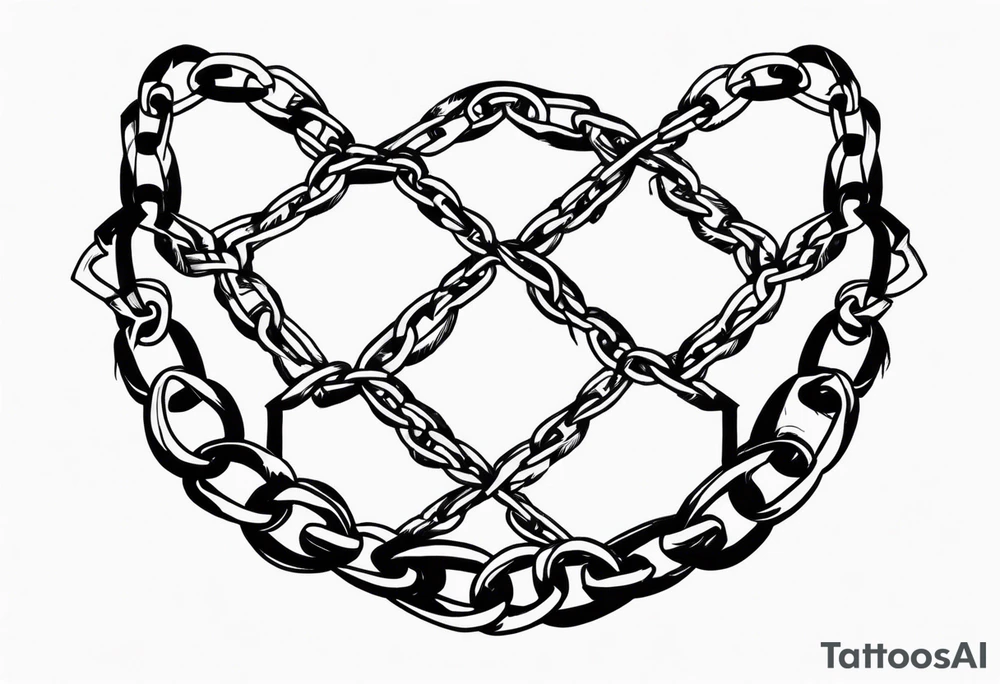Broken chains tattoo idea