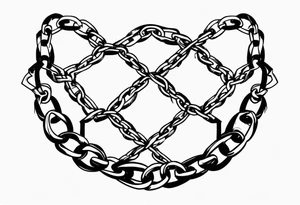 Broken chains tattoo idea