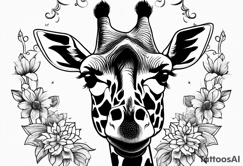 giraffe tattoo idea