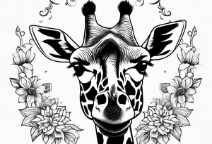 giraffe tattoo idea