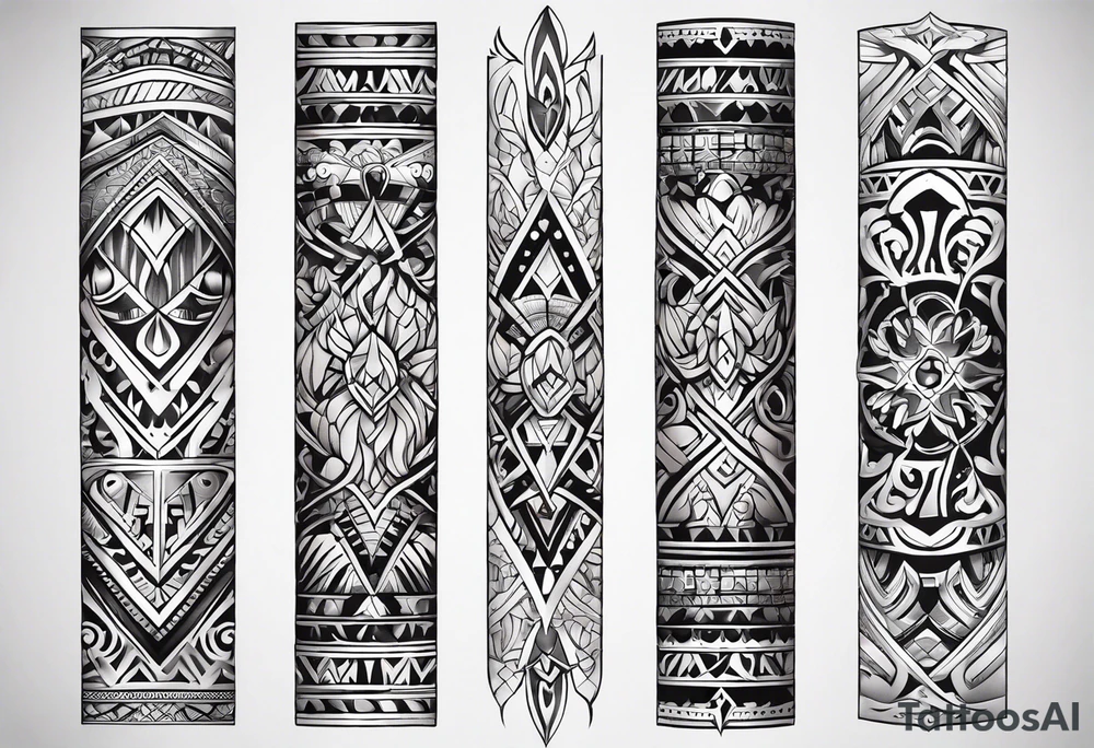Tribal arm sleeve tattoo idea