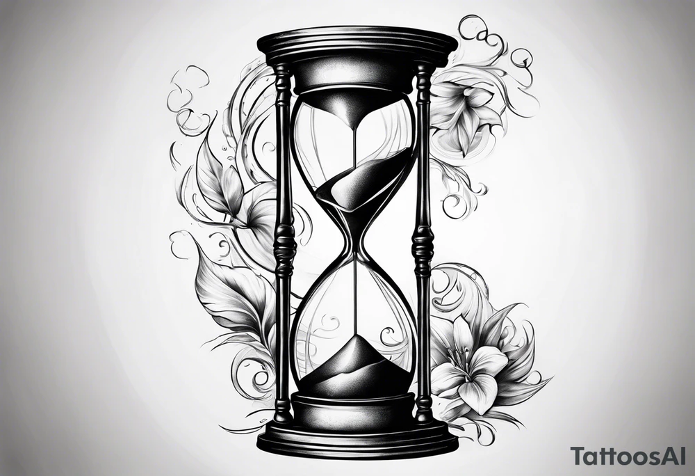 Hourglass with smoke tattoo idea