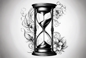 Hourglass with smoke tattoo idea