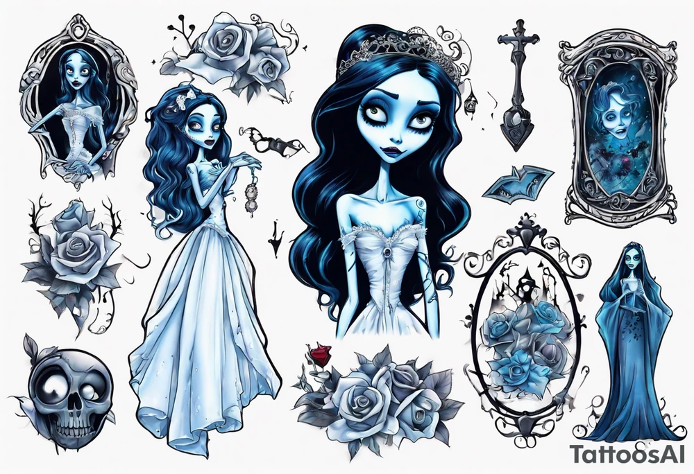 corpse bride film Emely tattoo idea