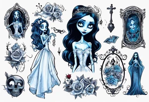 corpse bride film Emely tattoo idea