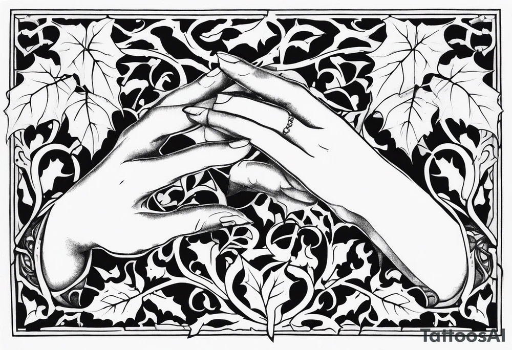 ivy, hands tattoo idea