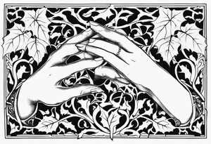 ivy, hands tattoo idea