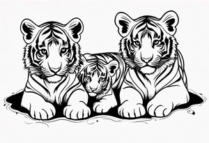 tiger cubs tattoo idea