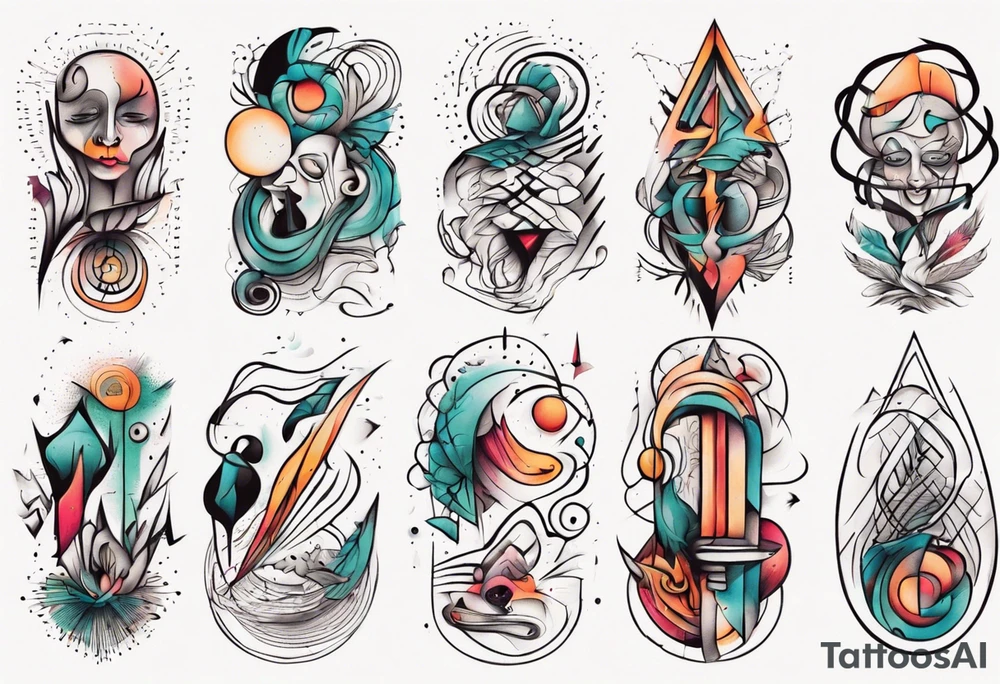 Abstract linear tattoo idea