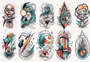 Abstract linear tattoo idea