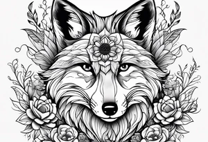 A forearm tattoo of a fox and a honey bee tattoo idea