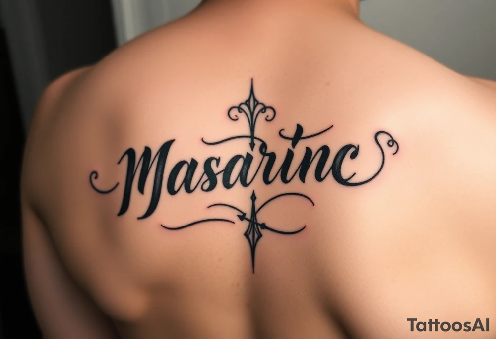 Majestic English writing Sabrina esquival perez tattoo idea