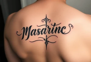 Majestic English writing Sabrina esquival perez tattoo idea