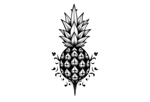 Majestic, crown, pineapple ,vagina, anus tattoo idea