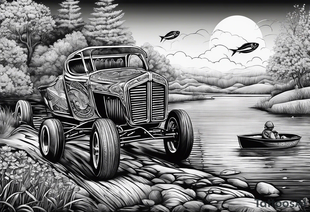 Sprint car, #2, mom, dad, fishing tattoo idea