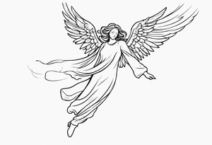Angel falling out the sky tattoo idea