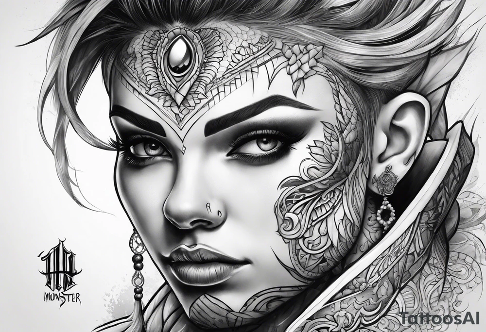 Monster tattoo idea