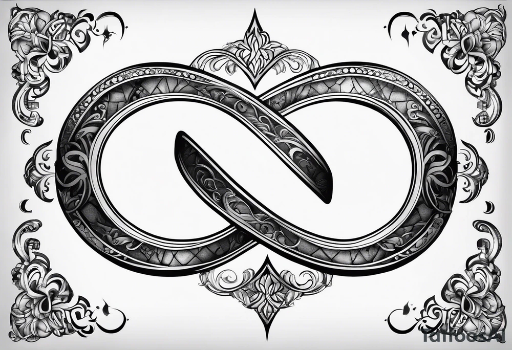 Infinity symbol with name tattoo idea