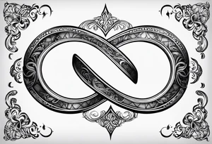Infinity symbol with name tattoo idea