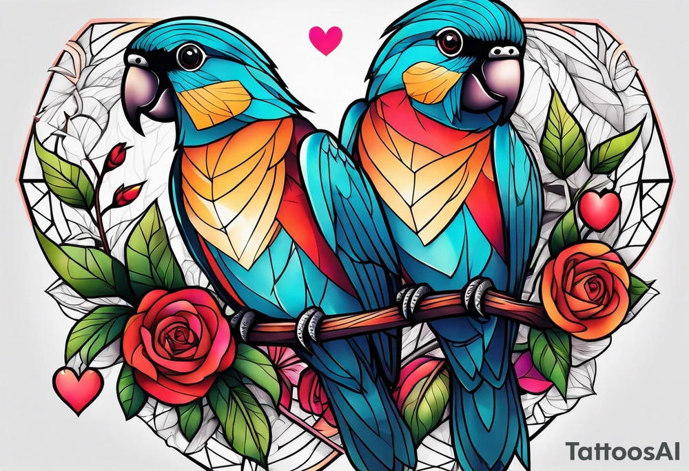 Love birds tattoo idea